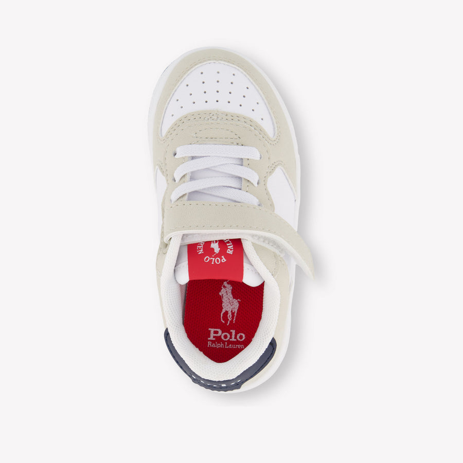Ralph Lauren MASTERS COURT Jongens Sneakers In Licht Beige