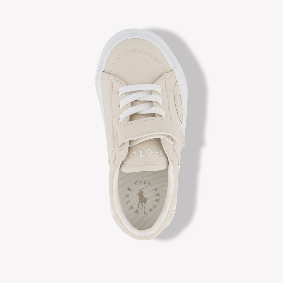 Ralph Lauren RYLEY PS Jongens Sneakers In Licht Beige