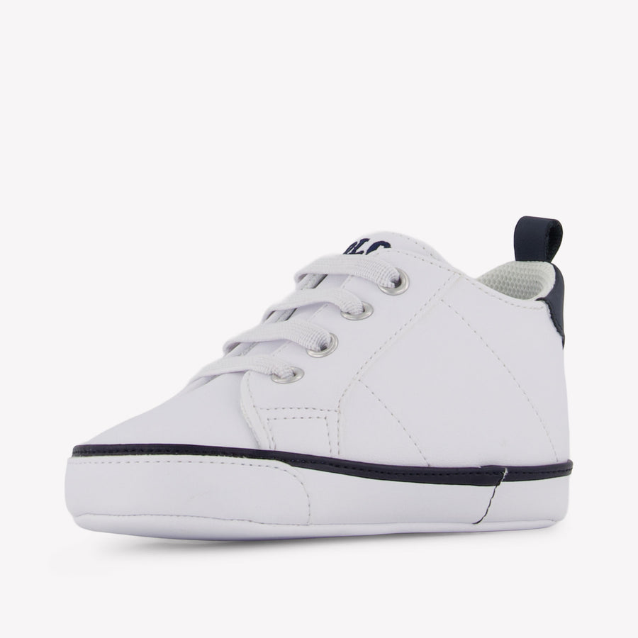 Ralph Lauren QUILTON BEAR Baby Boys Sneakers In White