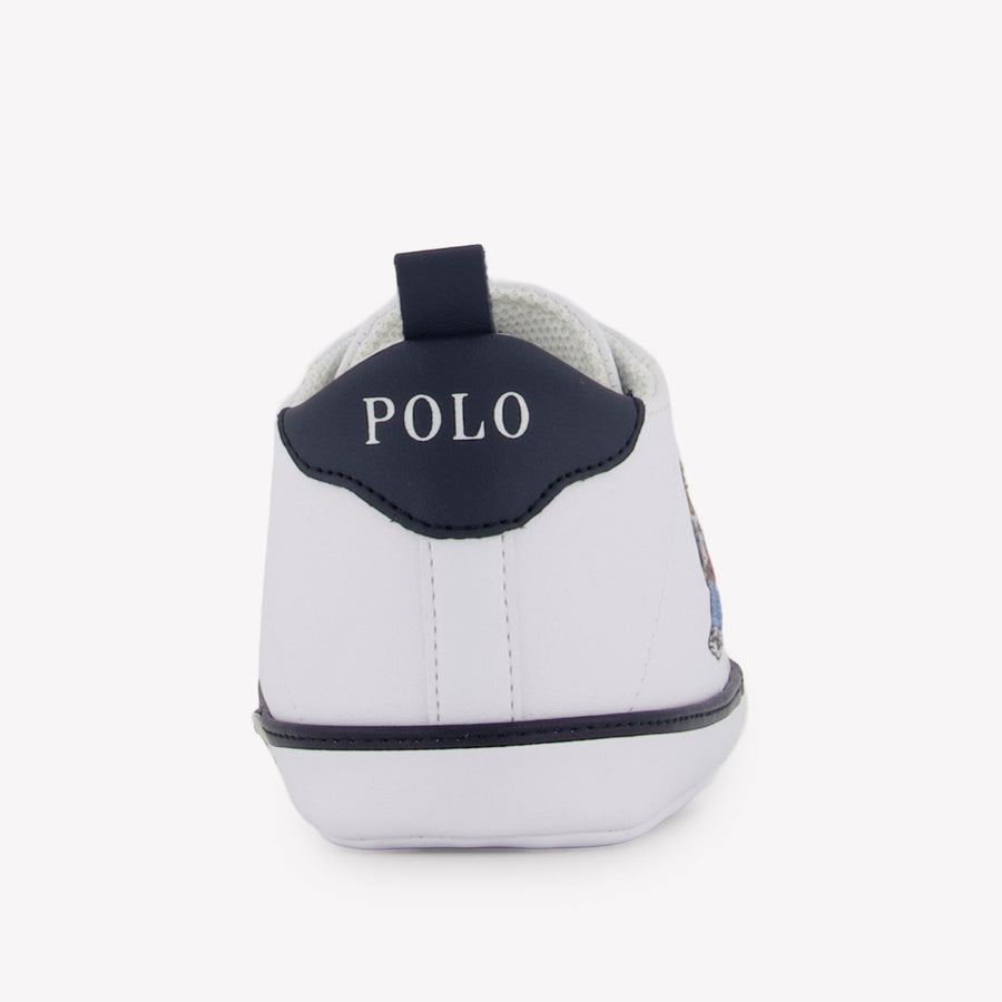 Ralph Lauren QUILTON BEAR Baby Boys Sneakers In White
