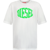 Diesel Kids Boys T-Shirt White