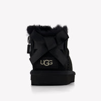 UGG Ultra Mini Bailey Bow Kids Girls Boots In Black