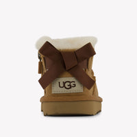 UGG Ultra Mini Bailey Bow Girls Boots in Camel