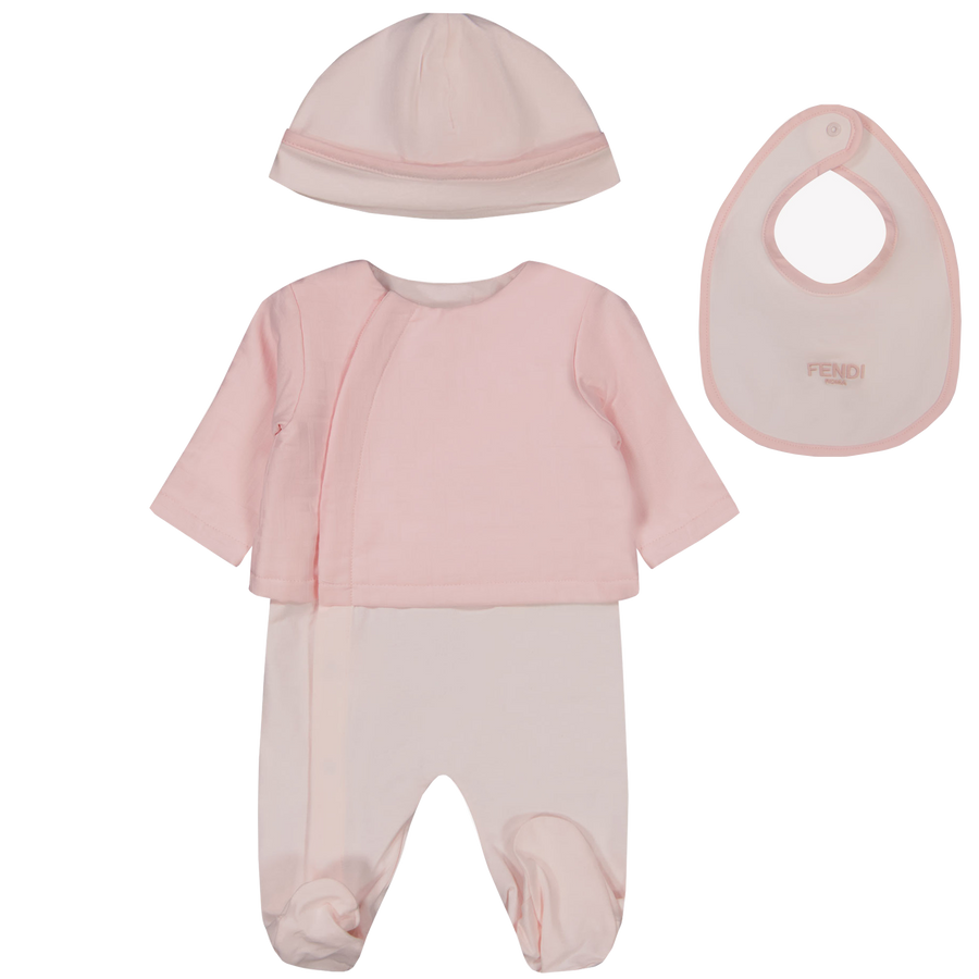 Fendi Baby Girls Romper in Light Pink