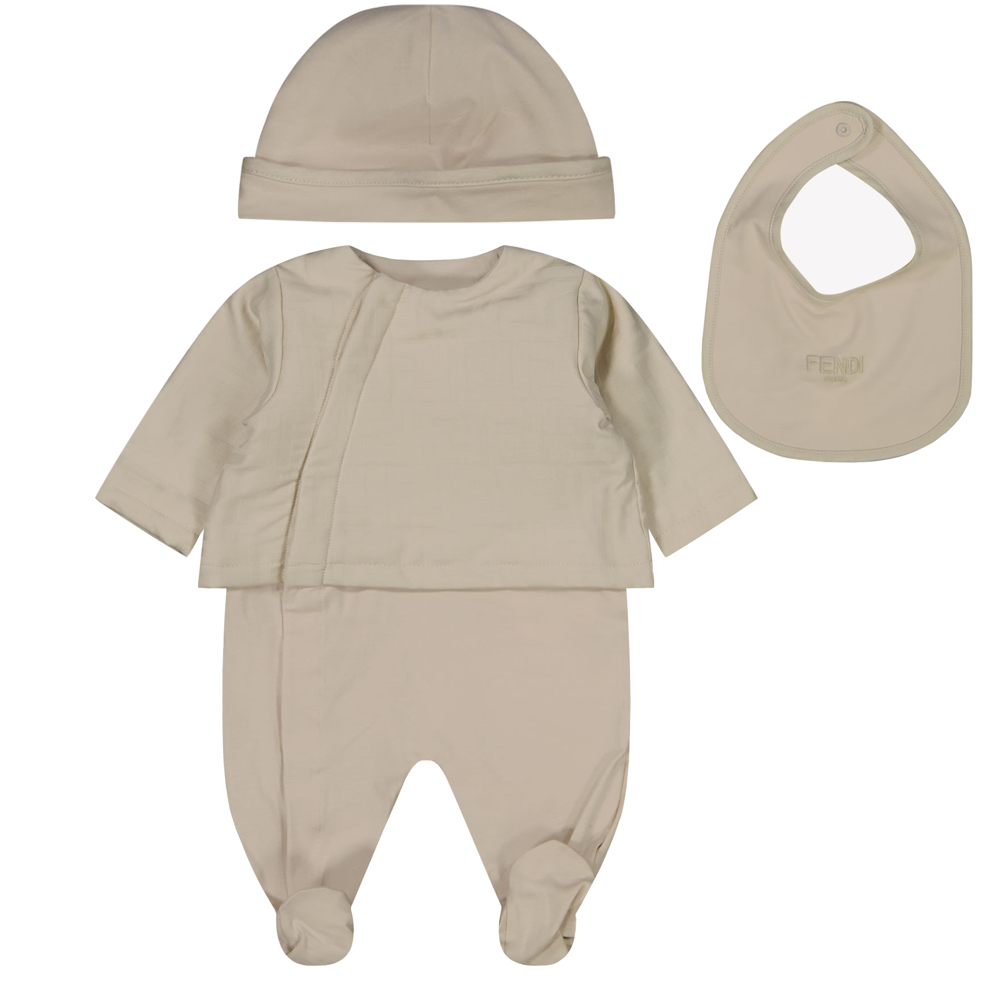 Fendi Baby Unisex Playsuit in Beige