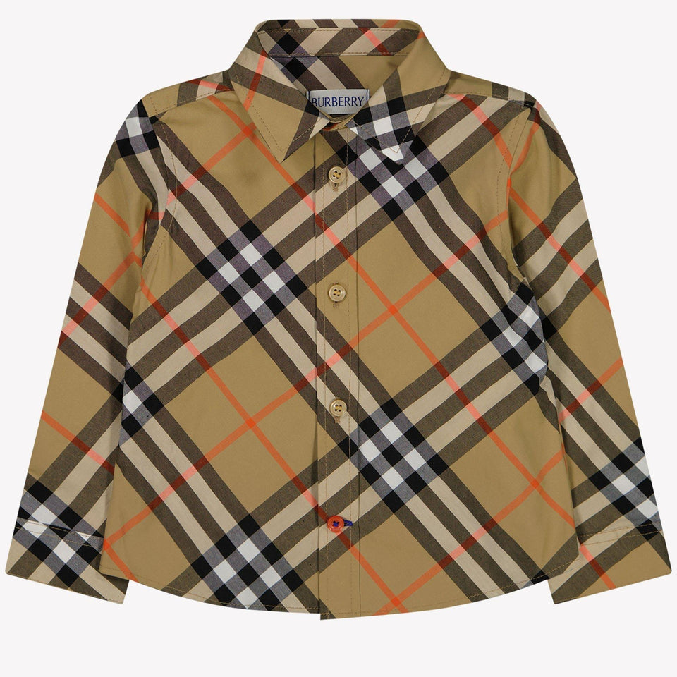 Burberry Baby Jongens Blouse In Beige