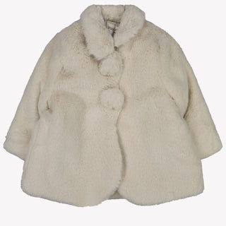 Mayoral Baby Meisjes Faux Fur Jas Beige