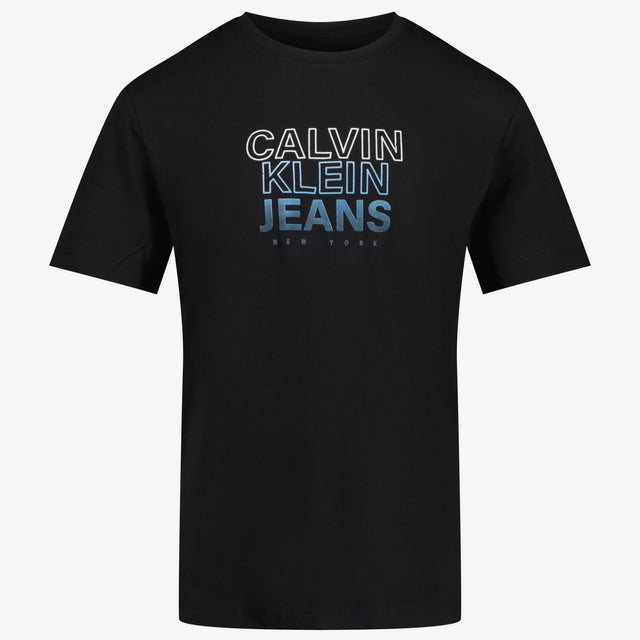 Calvin Klein Kinder Jongens T-Shirt In Zwart