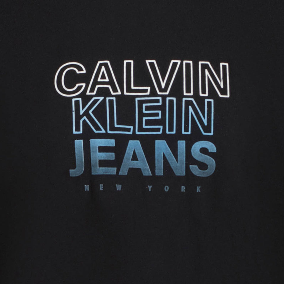 Calvin Klein Kinder Jongens T-Shirt In Zwart