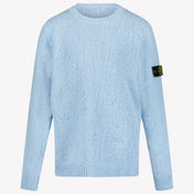 Stone Island Kids Boys Sweater in Light Blue