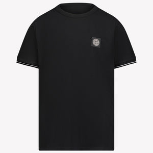 Stone Island Kids Boys  T-Shirt Black
