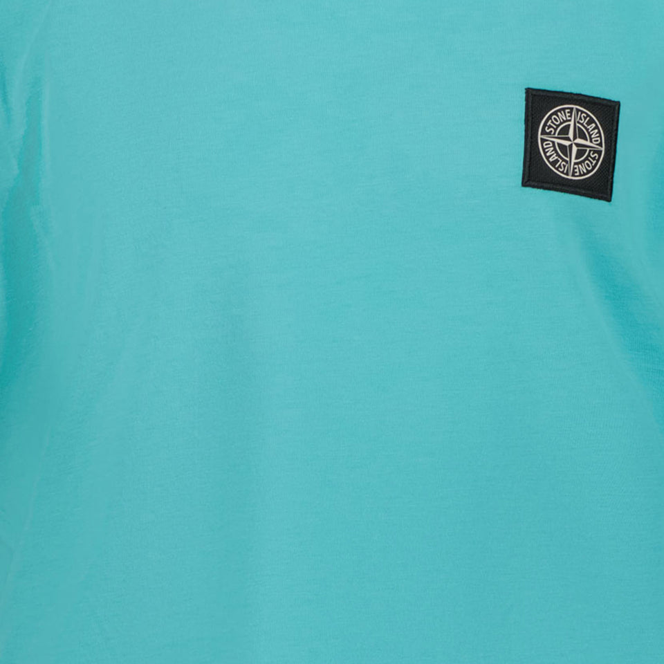 Stone Island Kinder Jongens T-Shirt In Turquoise