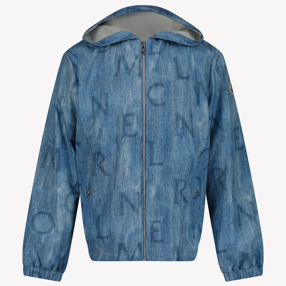 Moncler Seanle Kinder Jongens Zomerjas In Licht Blauw