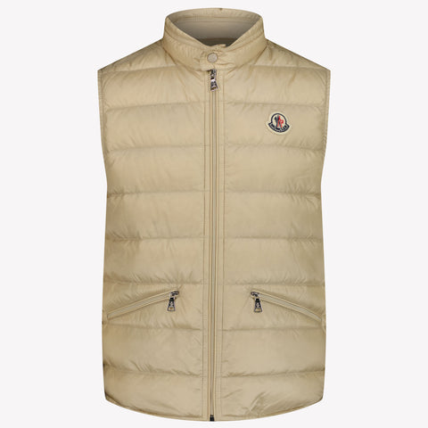 Moncler Gui Kids Boys Bodywarmer  Beige