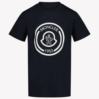 Moncler Kids Boys in T-Shirt Navy