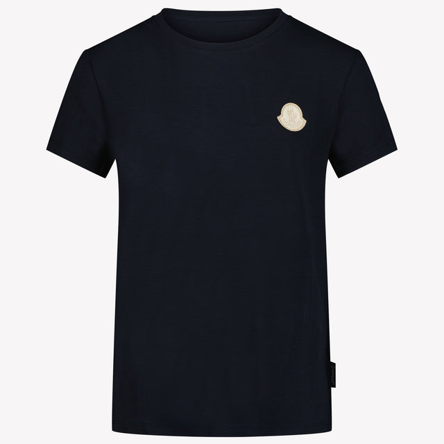 Moncler Kids Girls in T-Shirt Navy