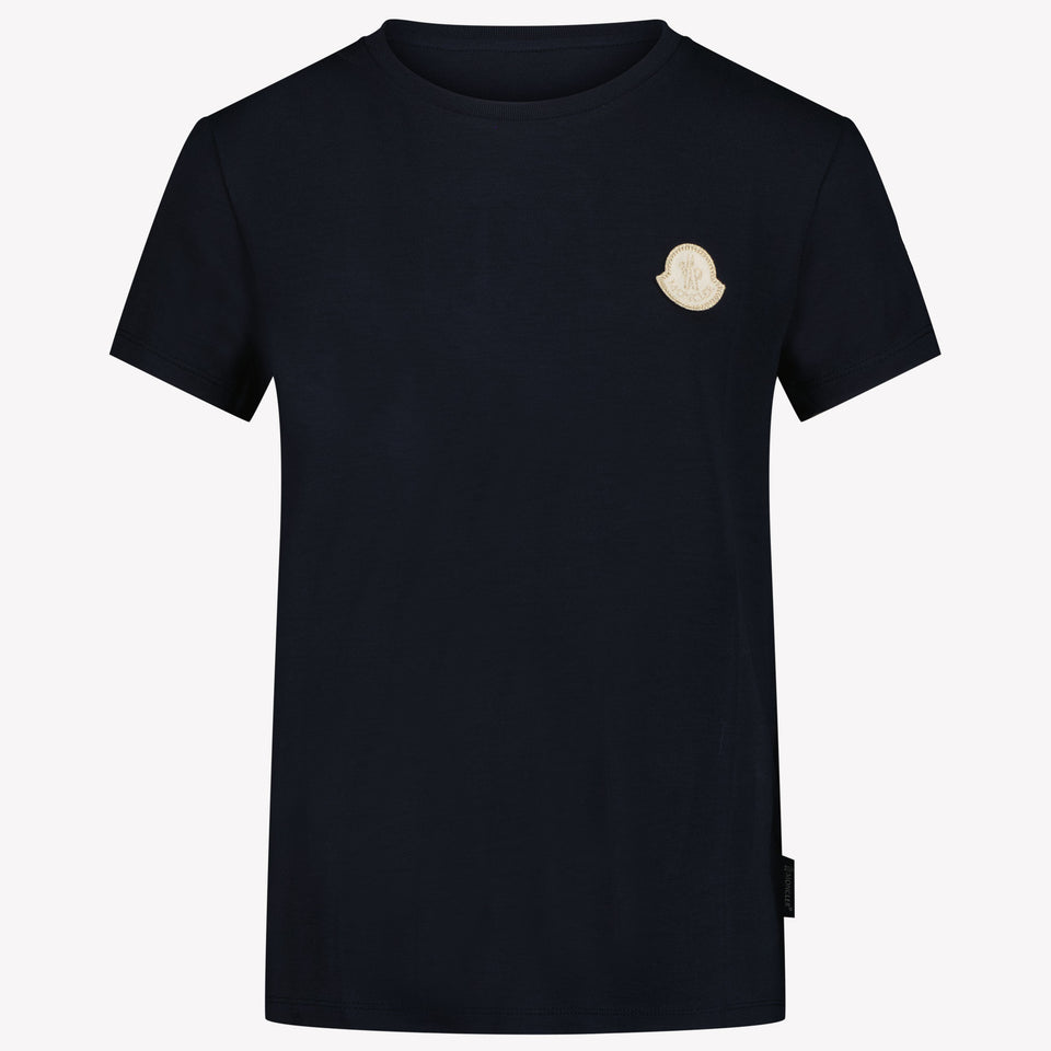 Moncler Kids Girls in T-Shirt Navy