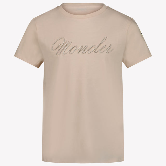 Moncler Kinder Meisjes T-Shirt In Licht Roze