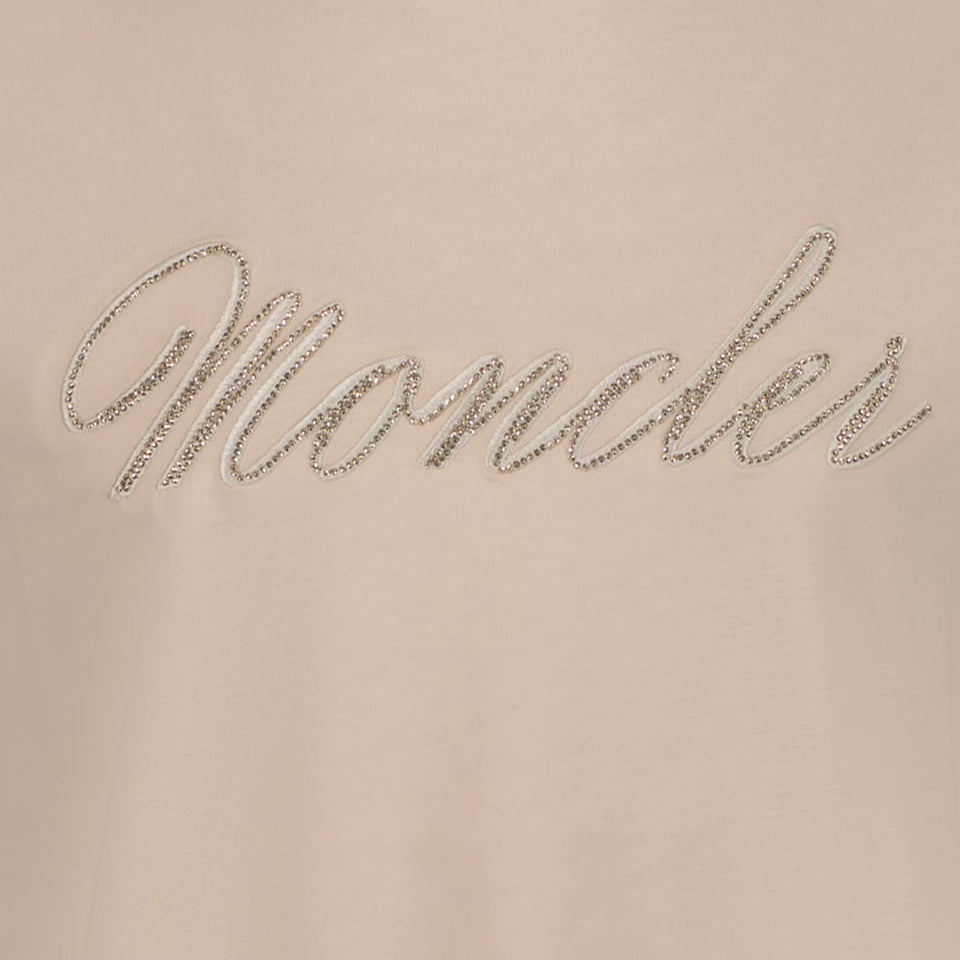 Moncler Kinder Meisjes T-Shirt In Licht Roze