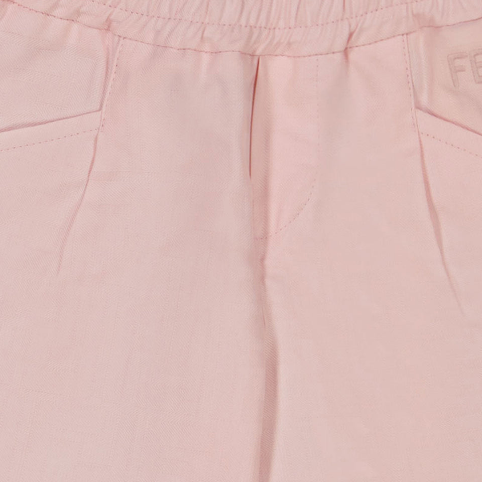 Fendi Baby Meisjes Broek In Licht Roze