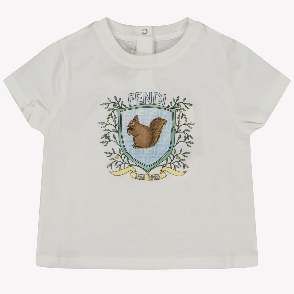 Fendi Baby Unisex T-Shirt In Wit