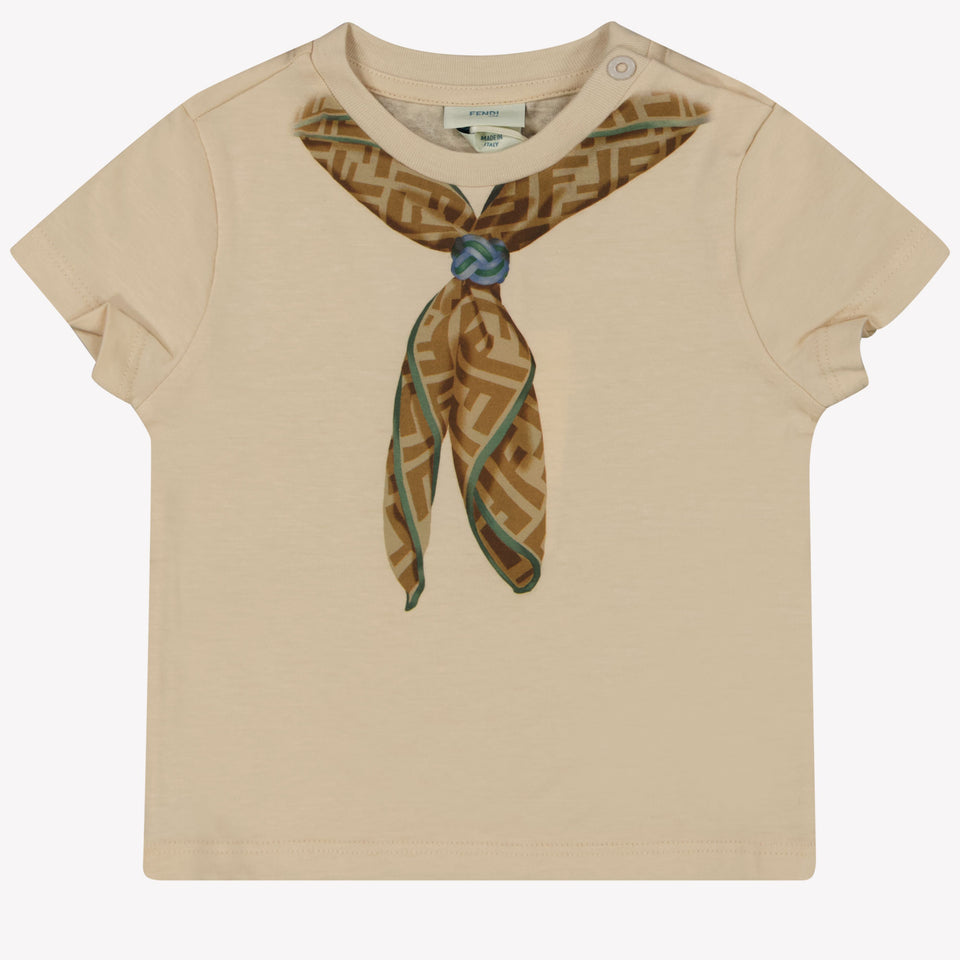 Fendi Baby Unisex T-Shirt In Beige