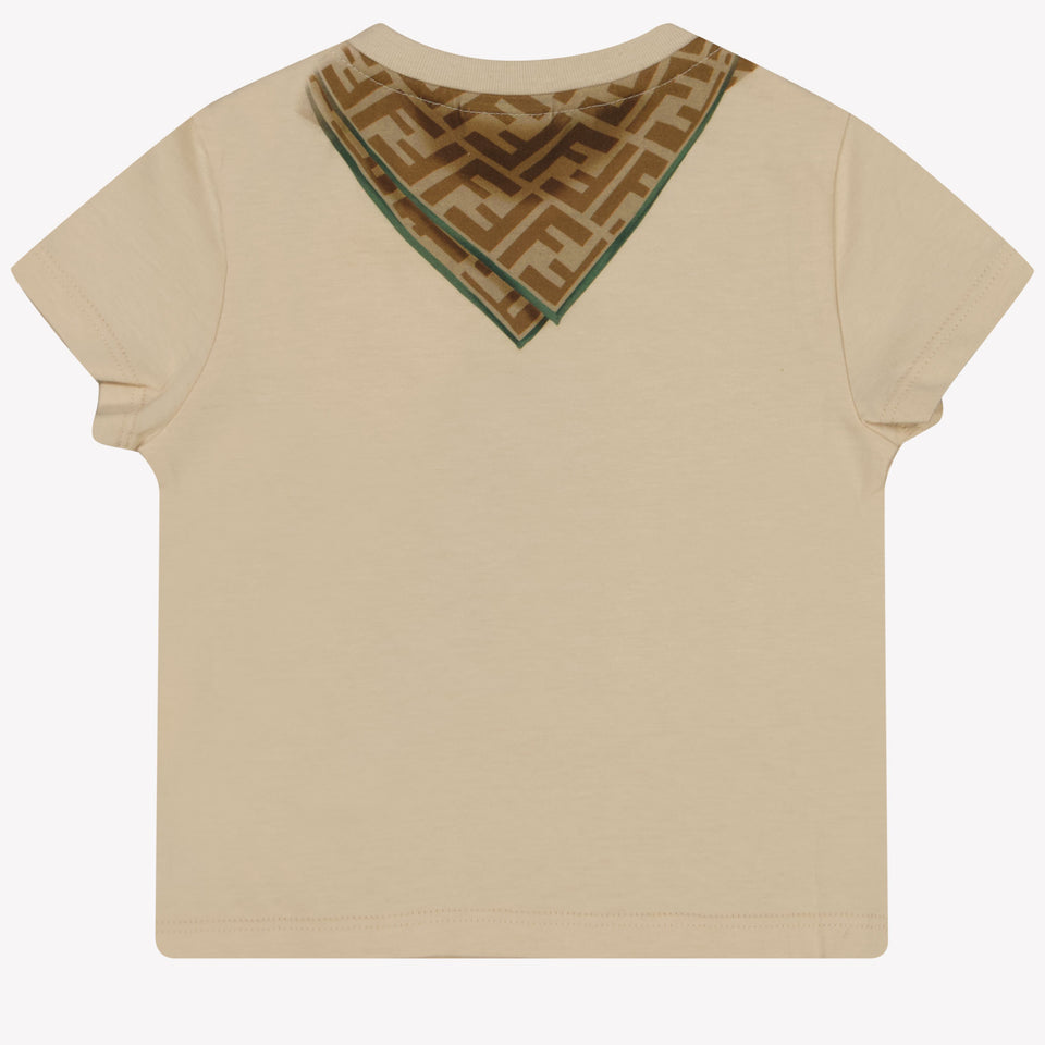 Fendi Baby Unisex T-Shirt In Beige