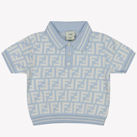 Fendi Baby Jongens Polo In Licht Blauw