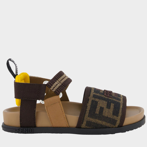 Fendi Unisex Sandalen In Bruin