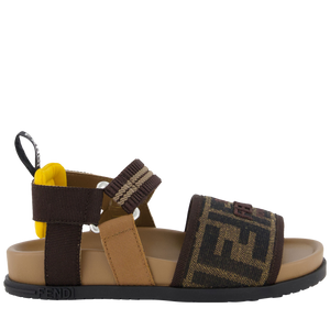 Fendi Unisex Sandals  Brown