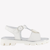 Monnalisa Girls Sandals  White