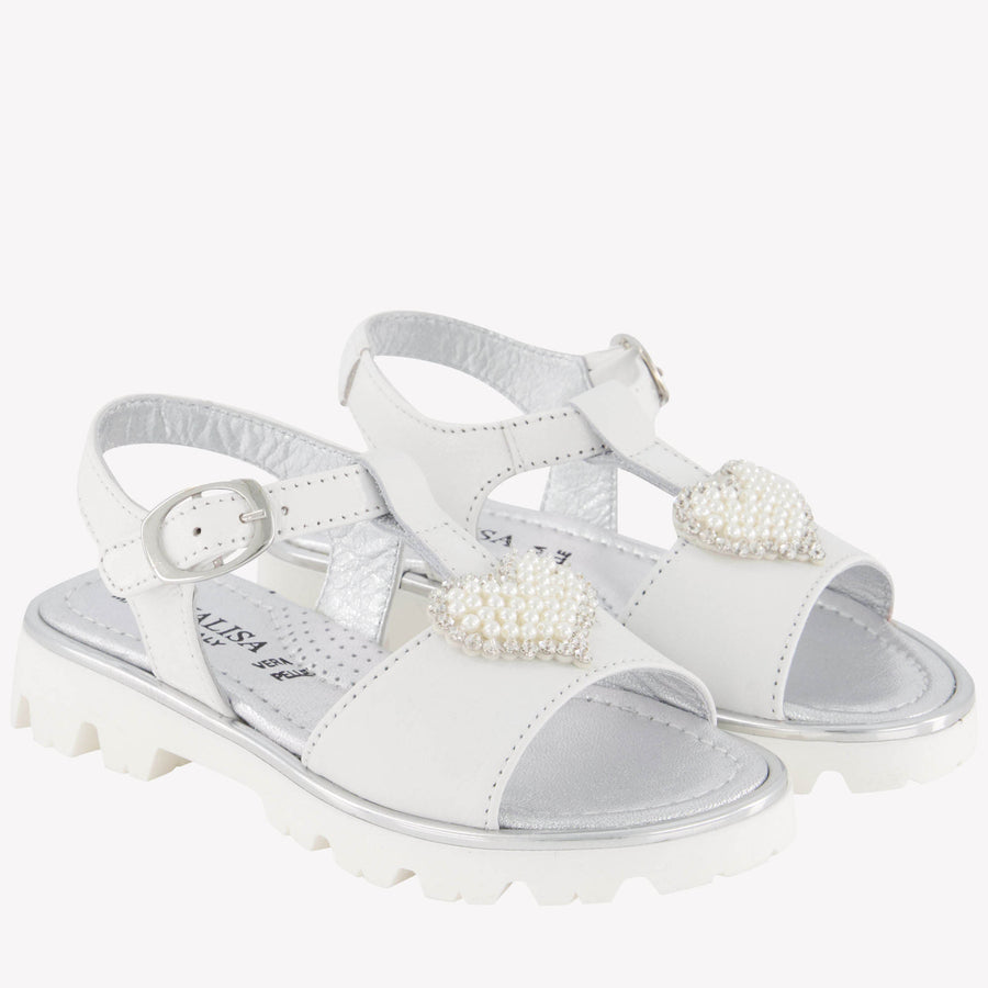Monnalisa Girls Sandals  White