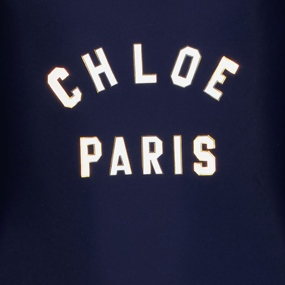 Chloe Kids Girls Swimwear In Navy