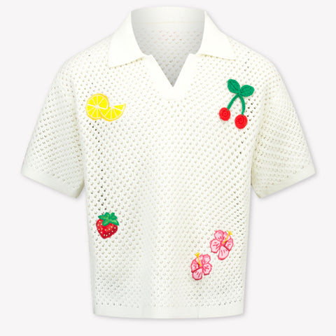 MC2 Saint Barth Kinder Meisjes T-Shirt In Off White