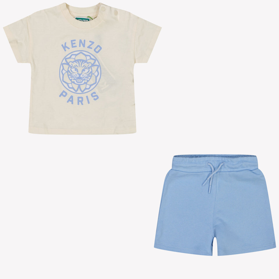 Kenzo Kids Baby Jongens Setje In Licht Blauw