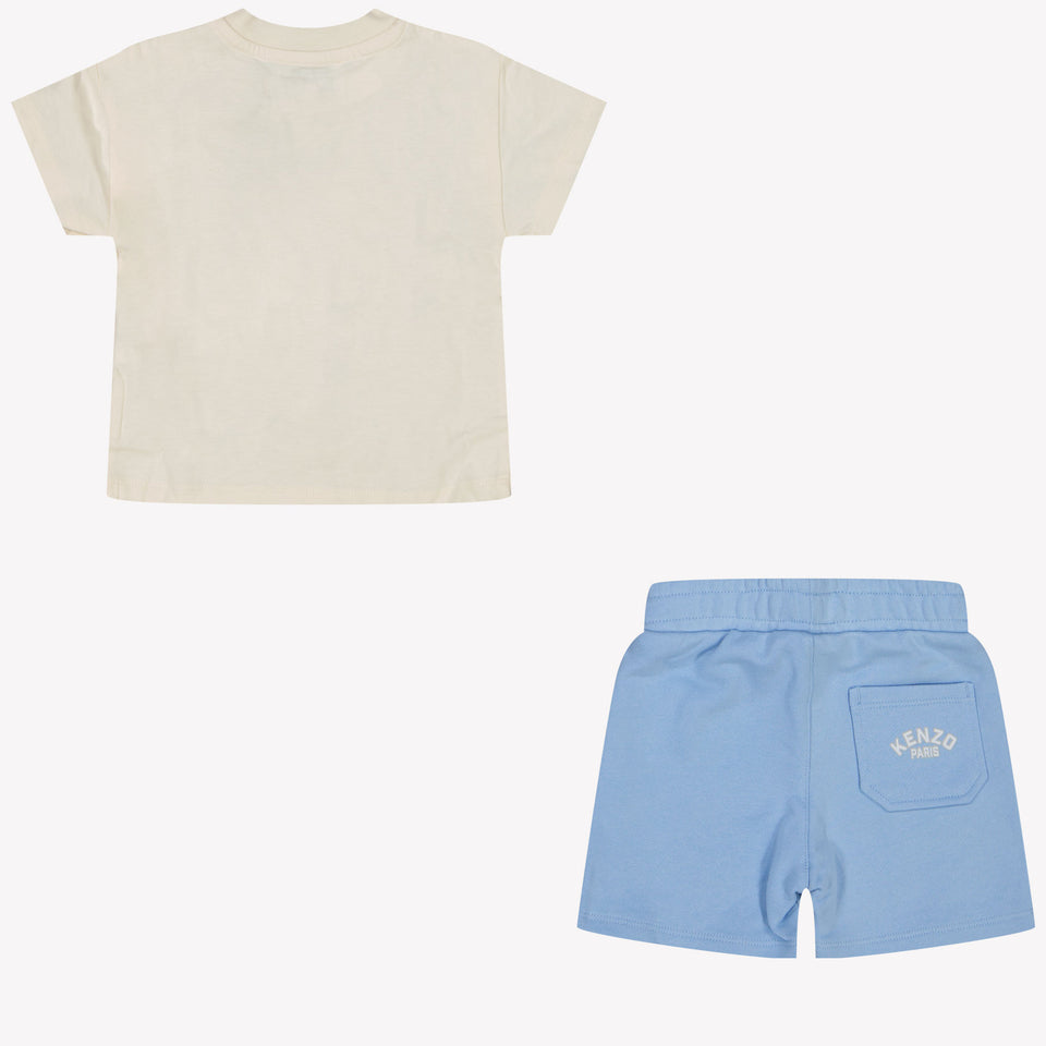 Kenzo Kids Baby Jongens Setje In Licht Blauw