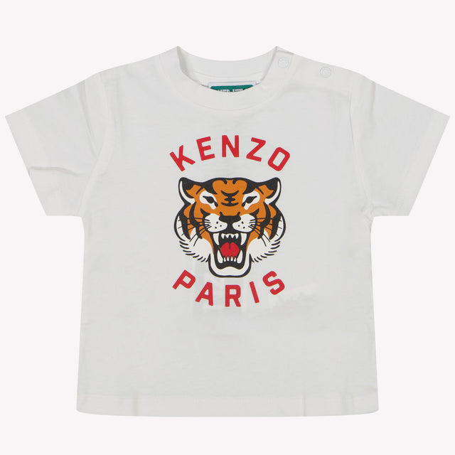 Kenzo Kids Baby Jongens T-Shirt In Wit