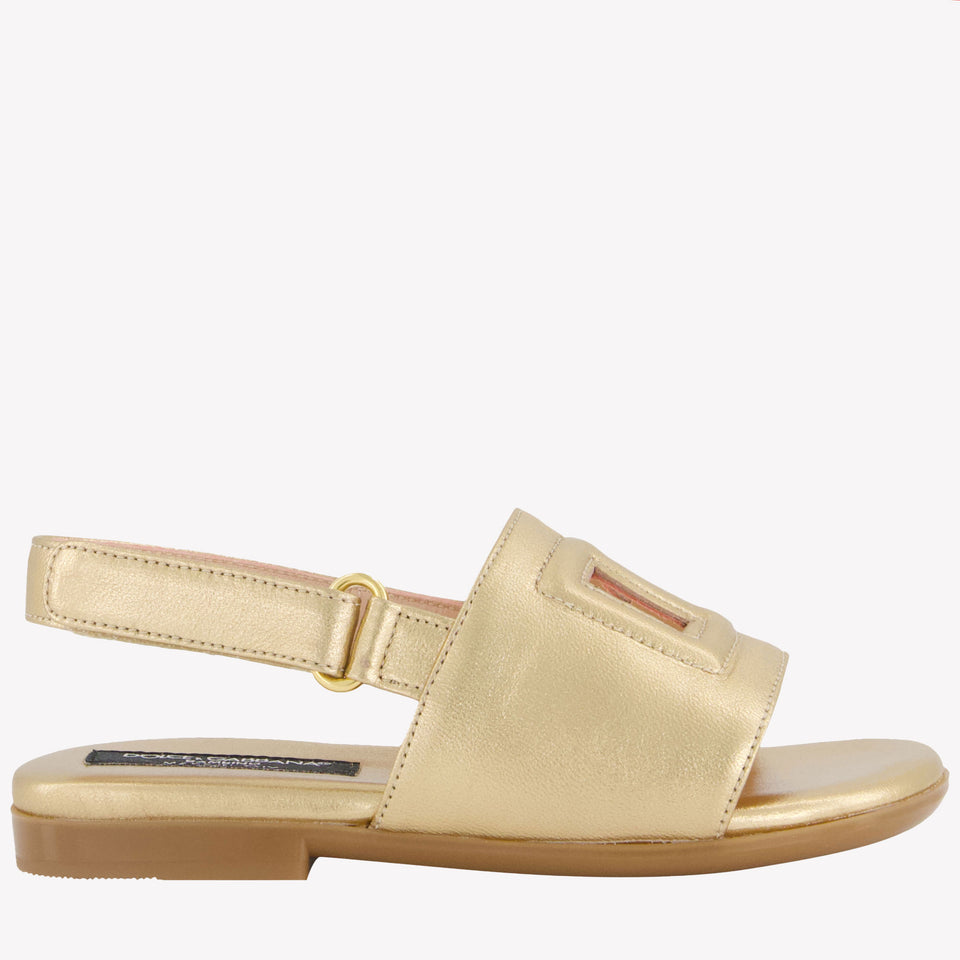 Dolce & Gabbana Girls Sandals In Gold