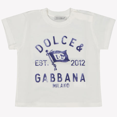 Dolce & Gabbana Baby Jongens T-Shirt In Wit