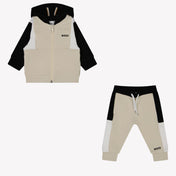 Boss Baby Boys Tracksuit In Light Beige