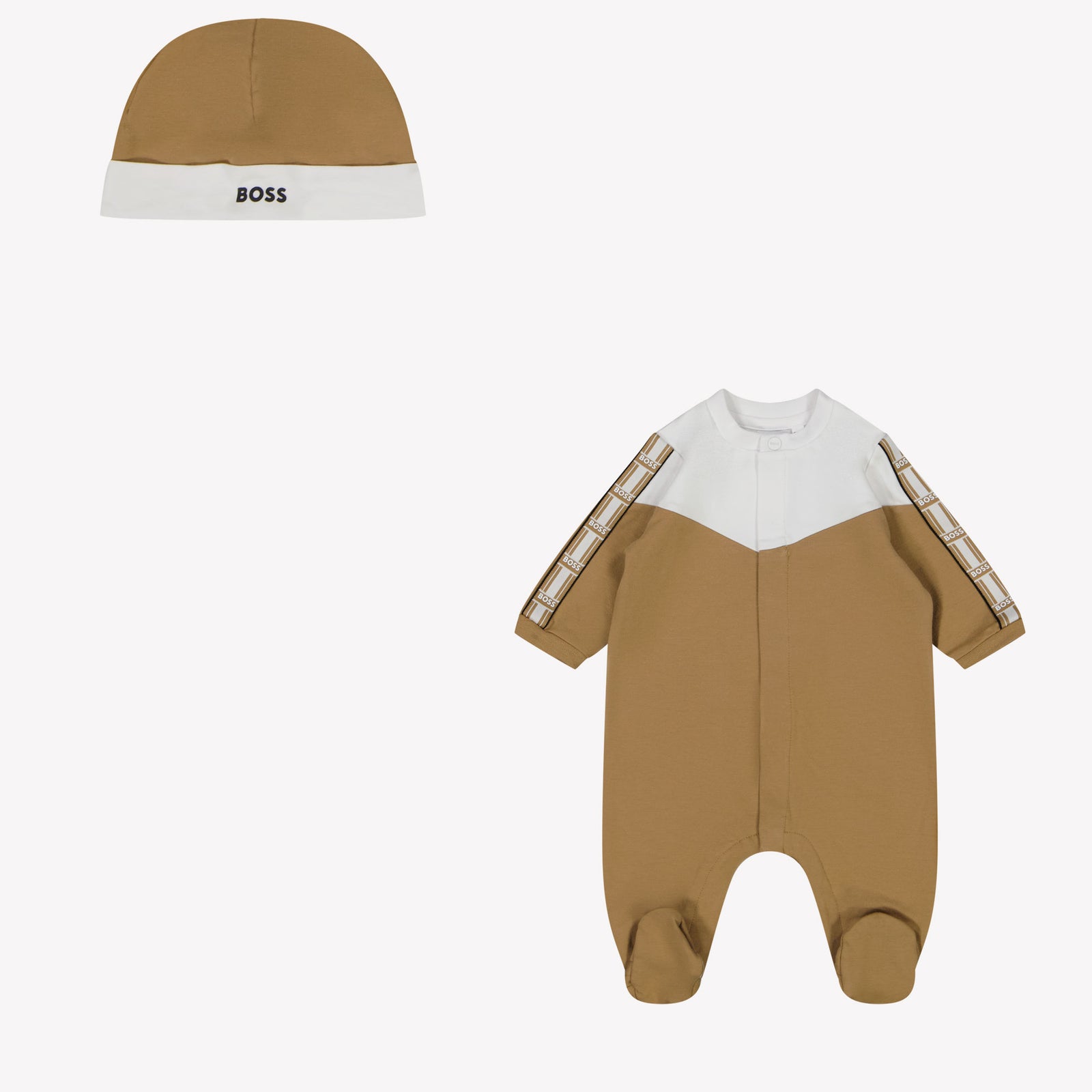 Boss Baby Boys Playsuit In Beige