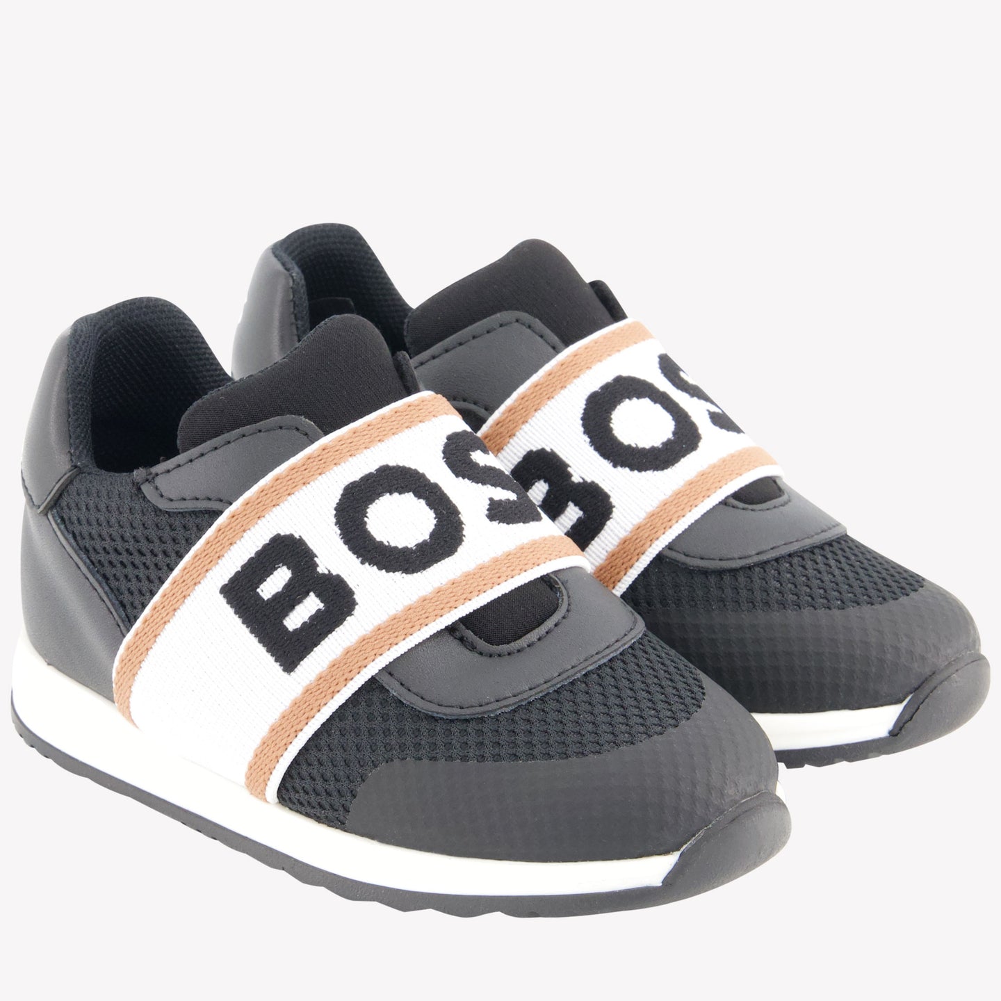 Boss Jongens Sneakers In Zwart