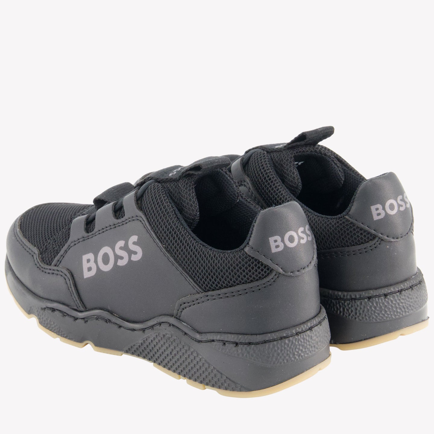 Boss Jongens Sneakers In Zwart