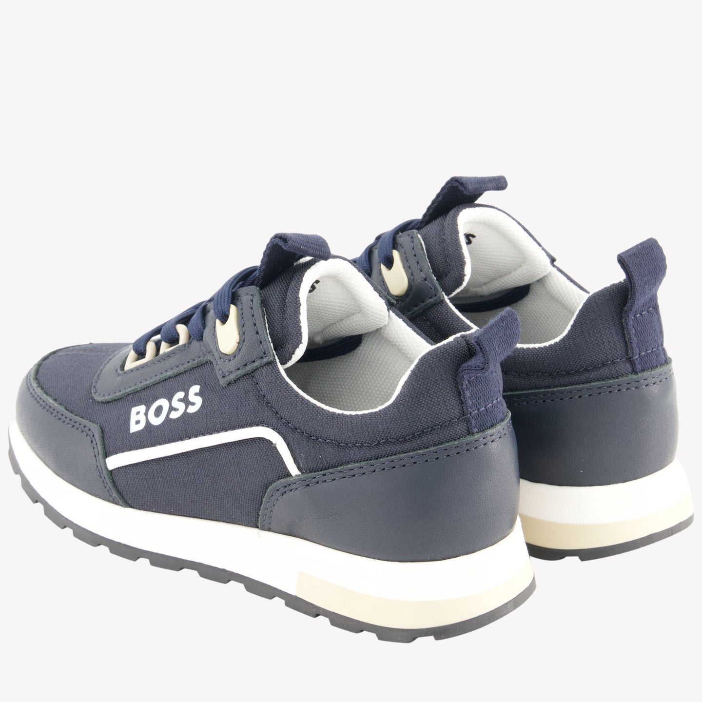 Boss Jongens Sneakers In Navy