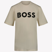 Boss Kids Boys in T-Shirt Light Beige