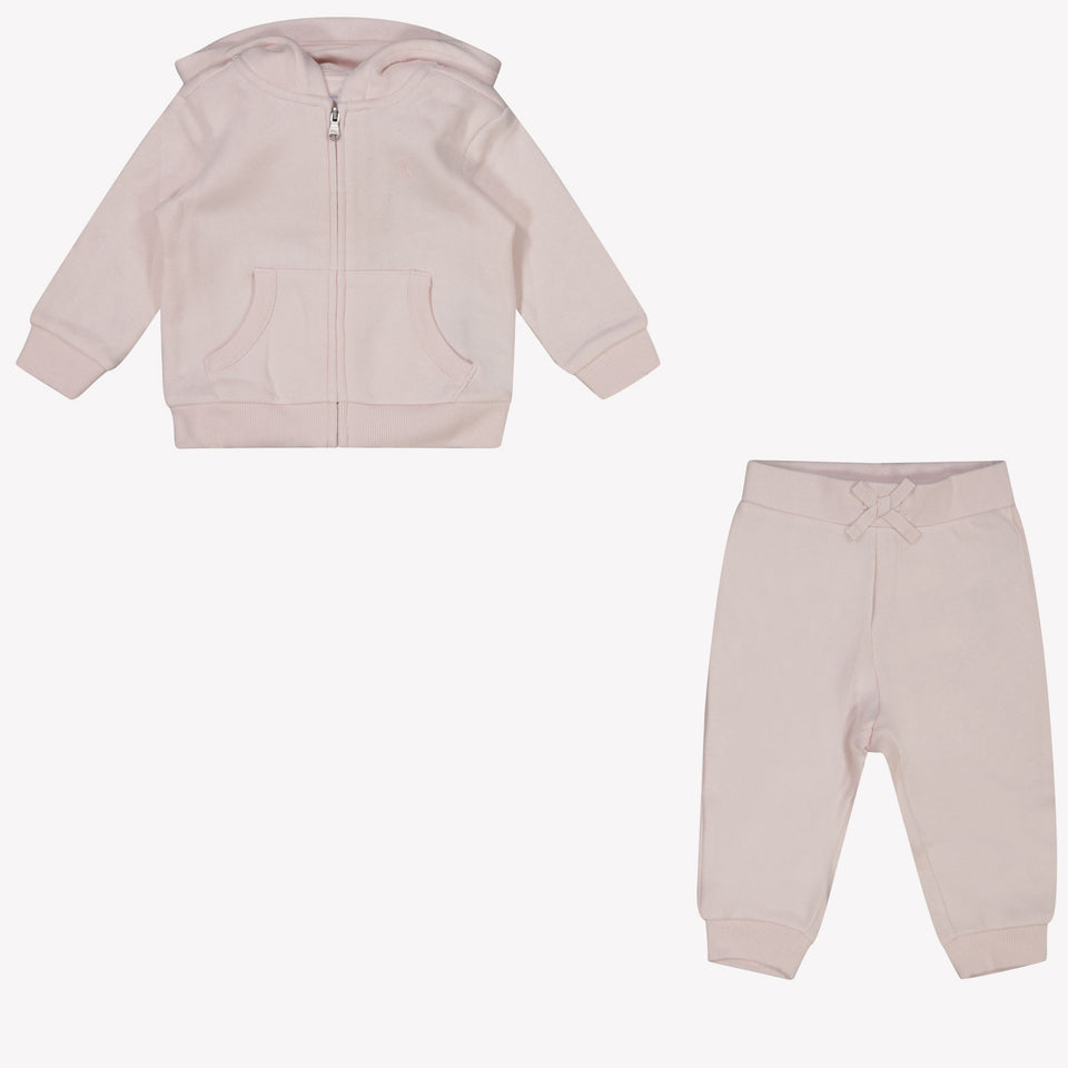 Ralph Lauren Baby Girls Tracksuit In Light Pink