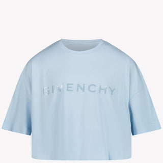 Givenchy Kinder Meisjes T-Shirt In Licht Blauw