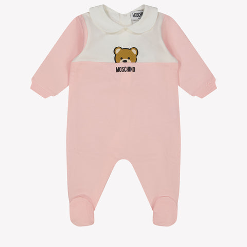 Moschino Baby Unisex Playsuit in Light Pink