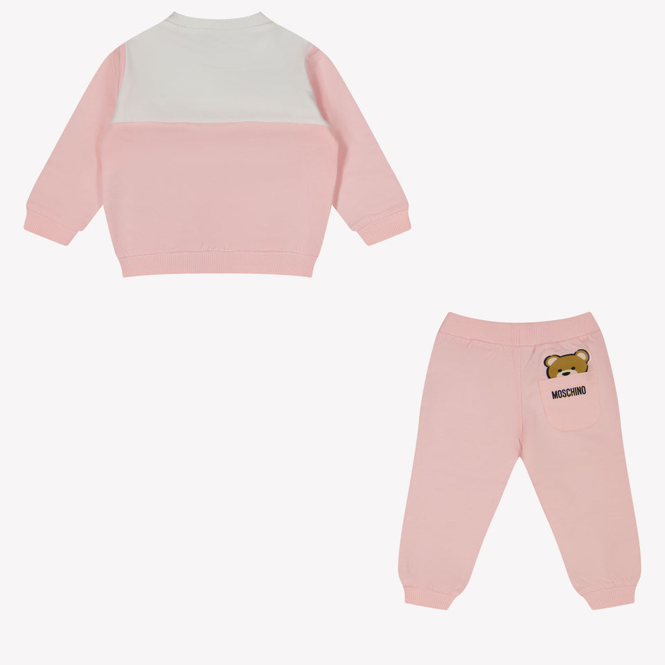 Moschino Baby Meisjes Joggingpak In Licht Roze