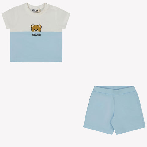 Moschino Baby Unisex Set in Light Blue